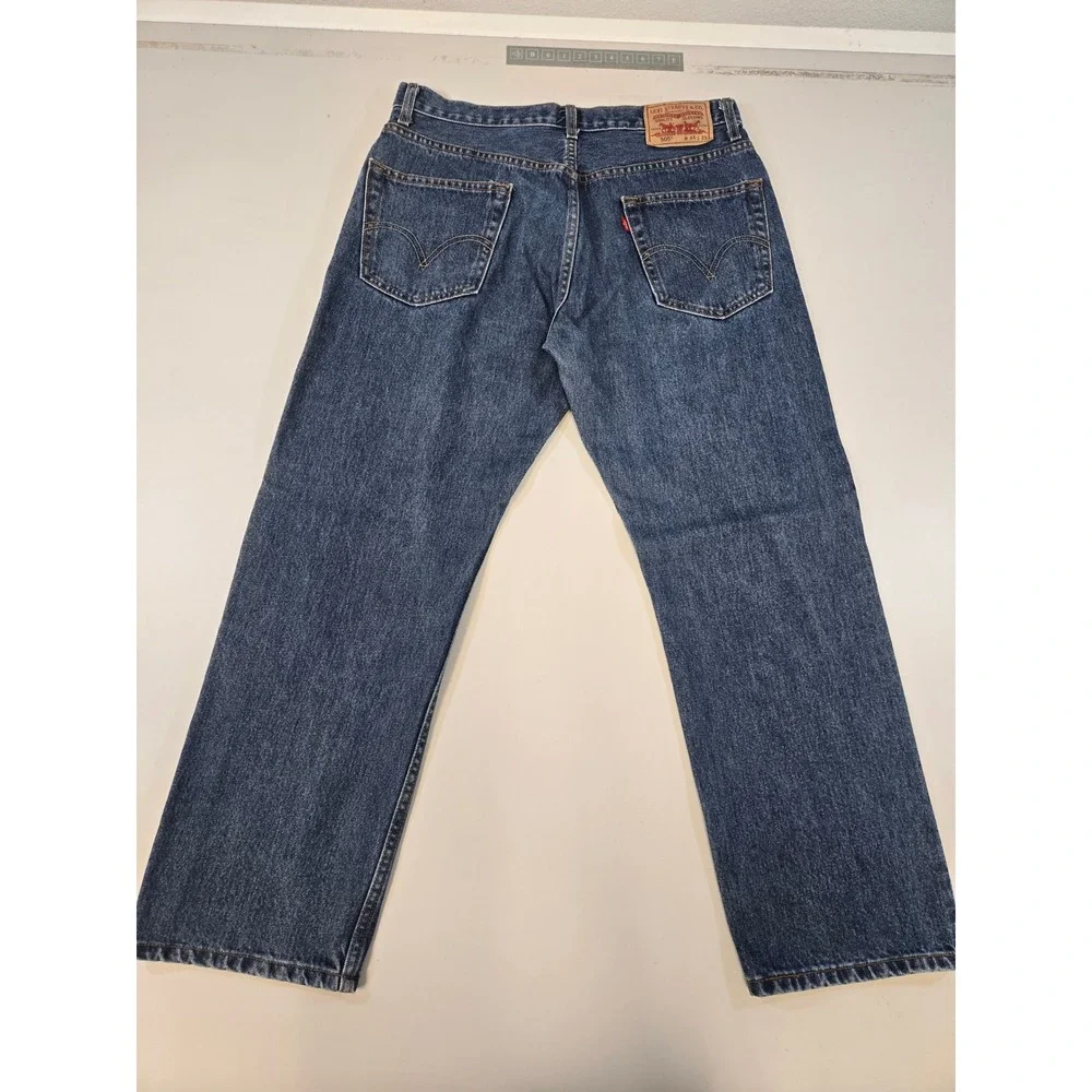 Levis 505 Regular Fit Y2K Jeans Mens 34x29 Medium Wash Blue Straight 27.5 inseam